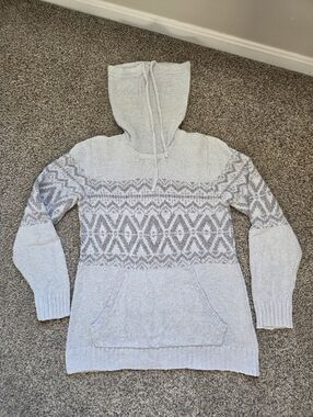 L.L. BEAN Gray Cowl Neck Sweater Size Small